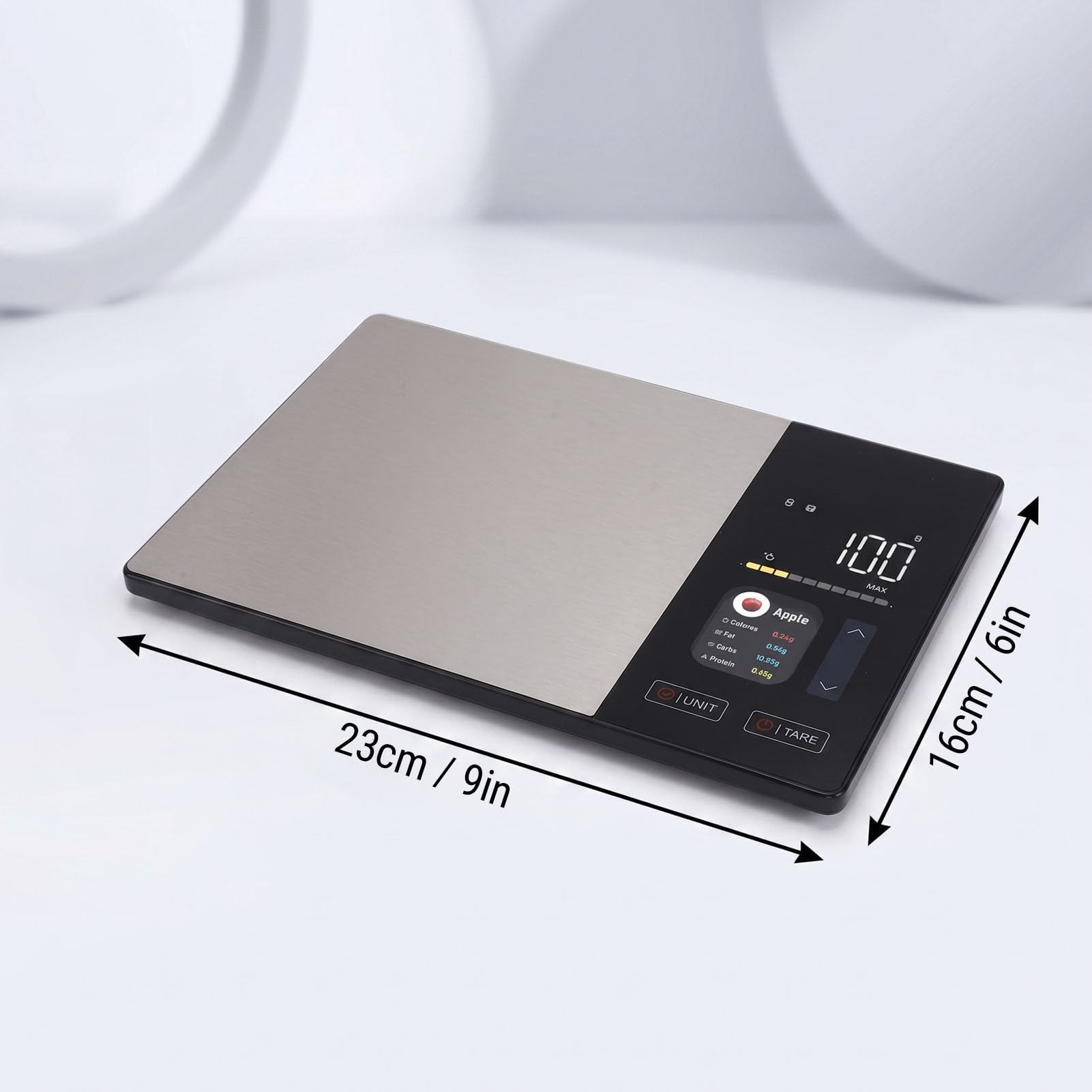 Báscula de Cocina, Balanza Digital de Acero Inoxidable para