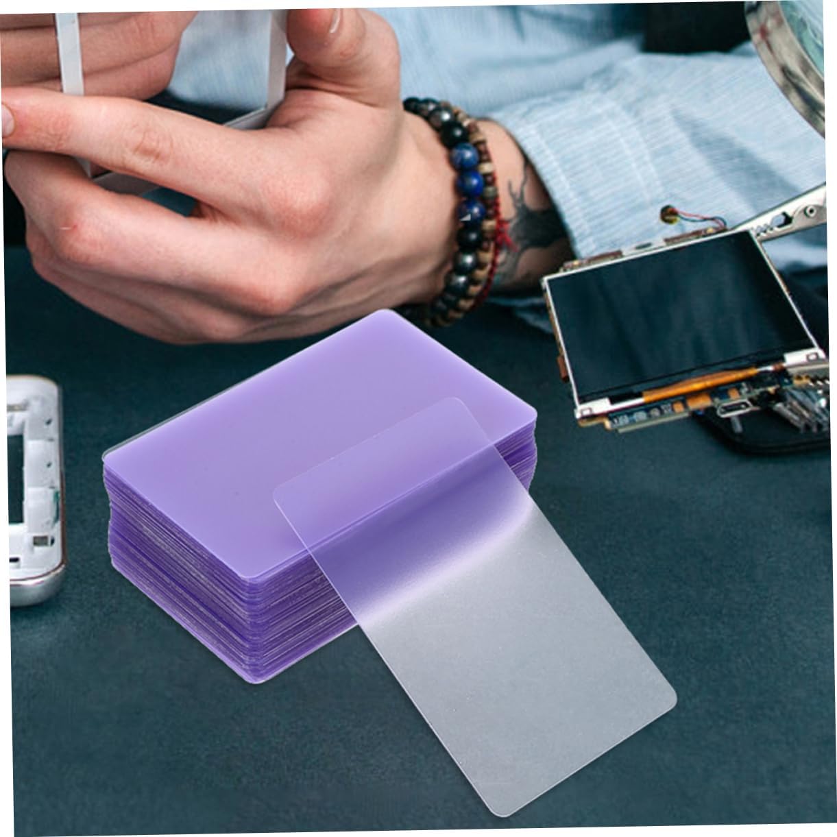 Gadpiparty 500Pcs Flexible Plastic Pry Tool for Mobile Devices Durable Electronics Opening Tool for Phone Tablet Laptop Screen Removal Compatibility with Various Brands