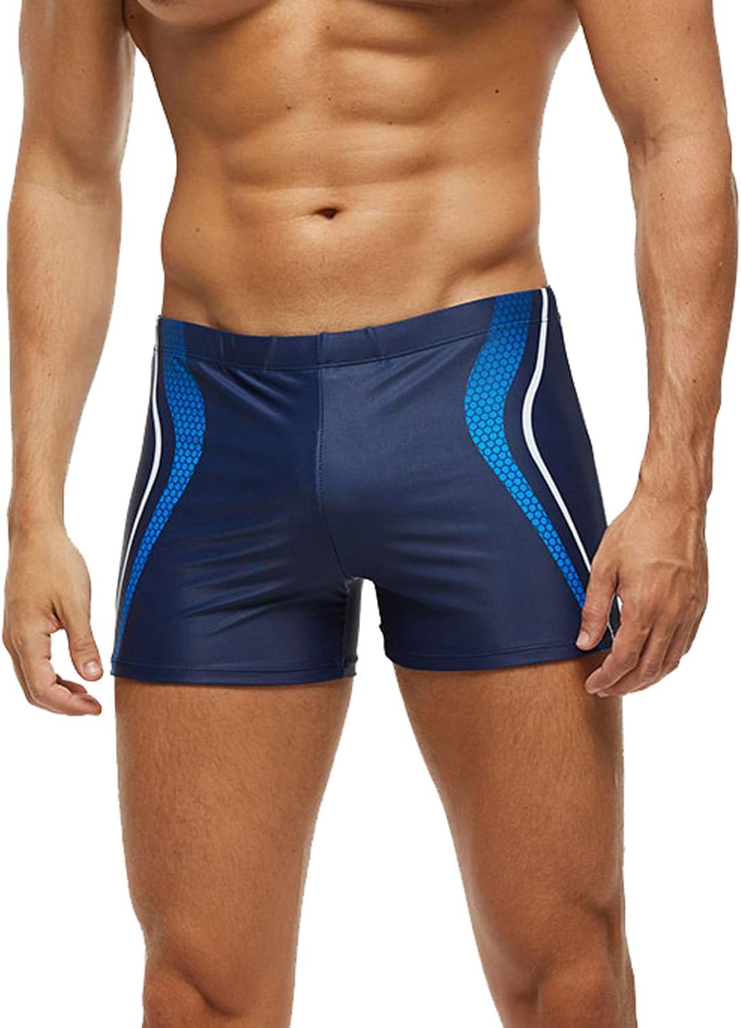 SALENT Mens Swim Briefs with Pouch Square Cut Athletic Swimming Shorts Swim Trunks Swimwear Board Short
