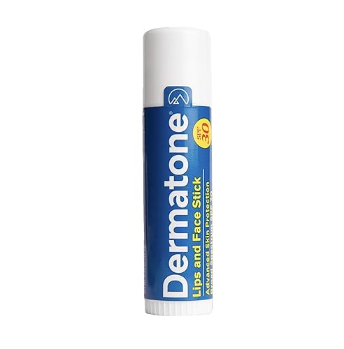 Dermatone Lips and Face Stick SPF 30, protección avanzada de la piel, protección solar SPF 30 de amplio espectro, bálsamo hidratante, larga duración