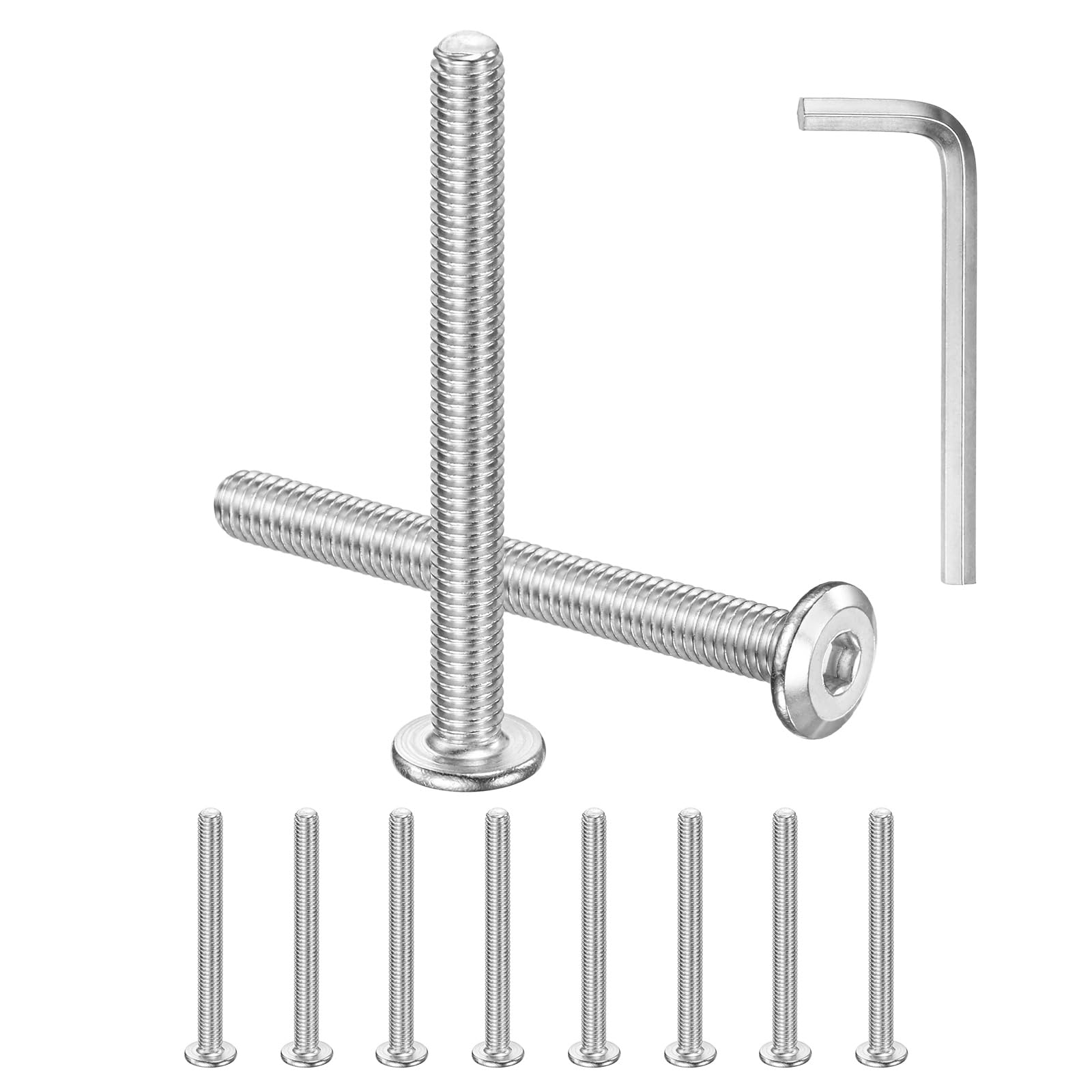 M METERXITY 10-Pack Flat Head Socket Cap Screws