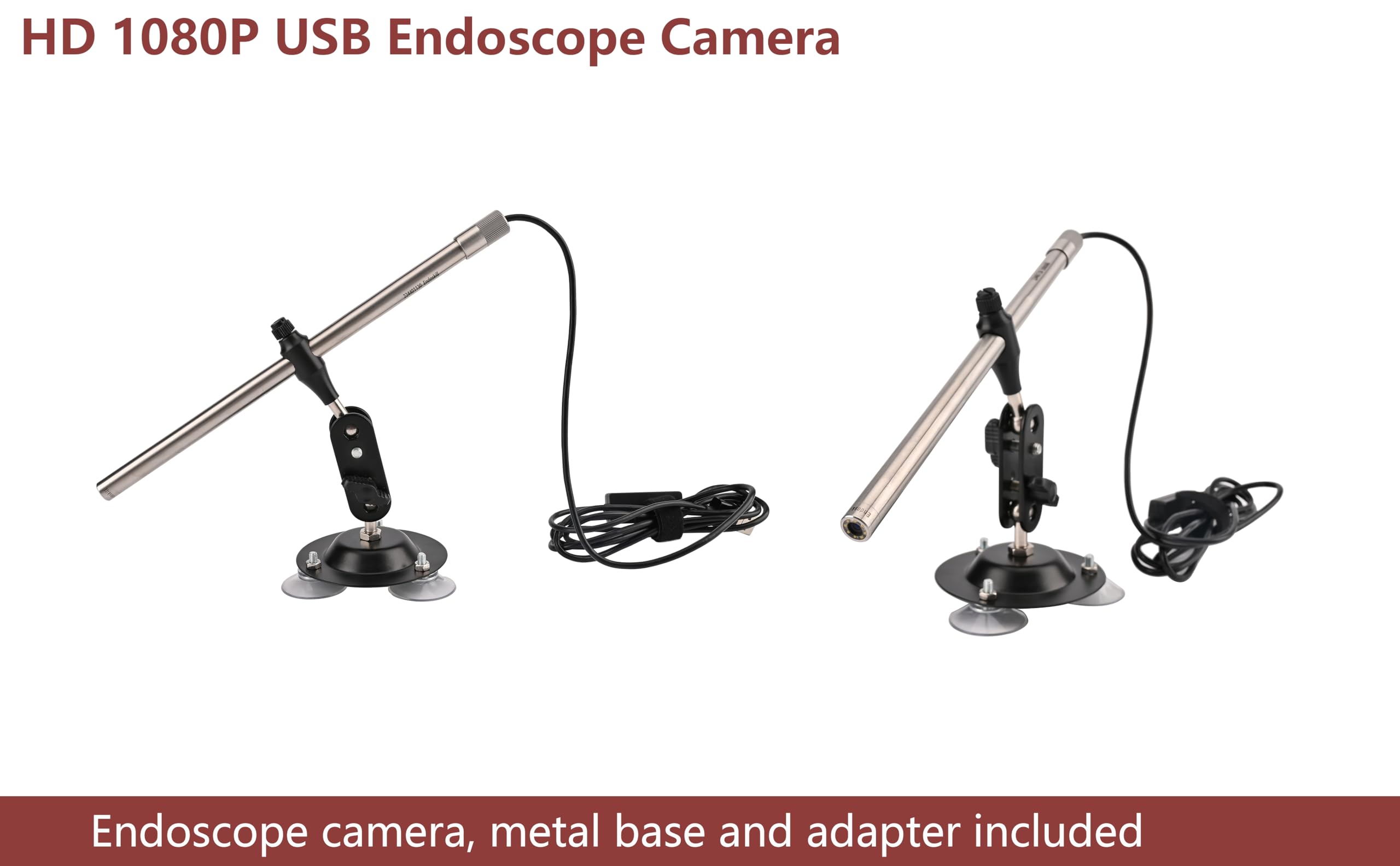 Simulación Laparoscópica Entrenamiento HD 1080P USB 0 o 30 Grados Cámara endoscópica para Entrenamiento, con Base metálica (Cámara de 0°)