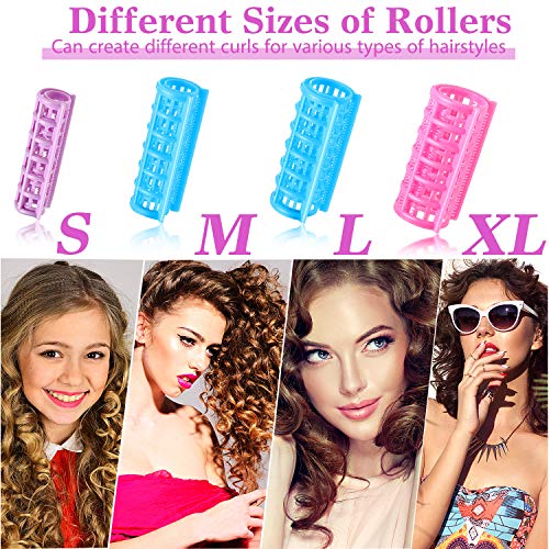 44 rulli per Capelli in Plastica Bigodini senza
