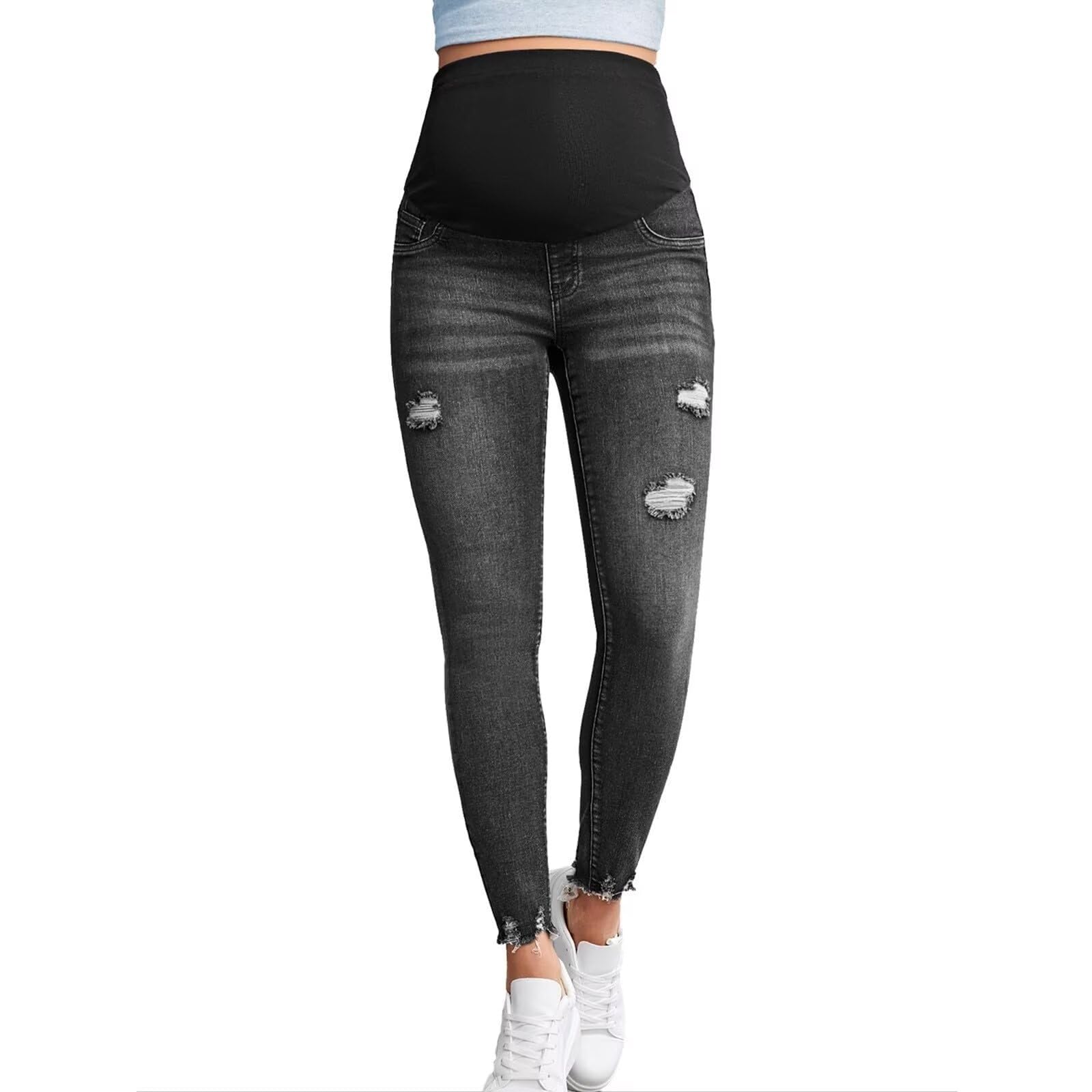 Jeans Skinny Jeans,FüR Schwangere Schwangerschafts Jeans, Lang Umstandshose Jeans,Hose Destroyed Jeans,Maternity Jean,Denim Leggings,FüR Umstands Jeans