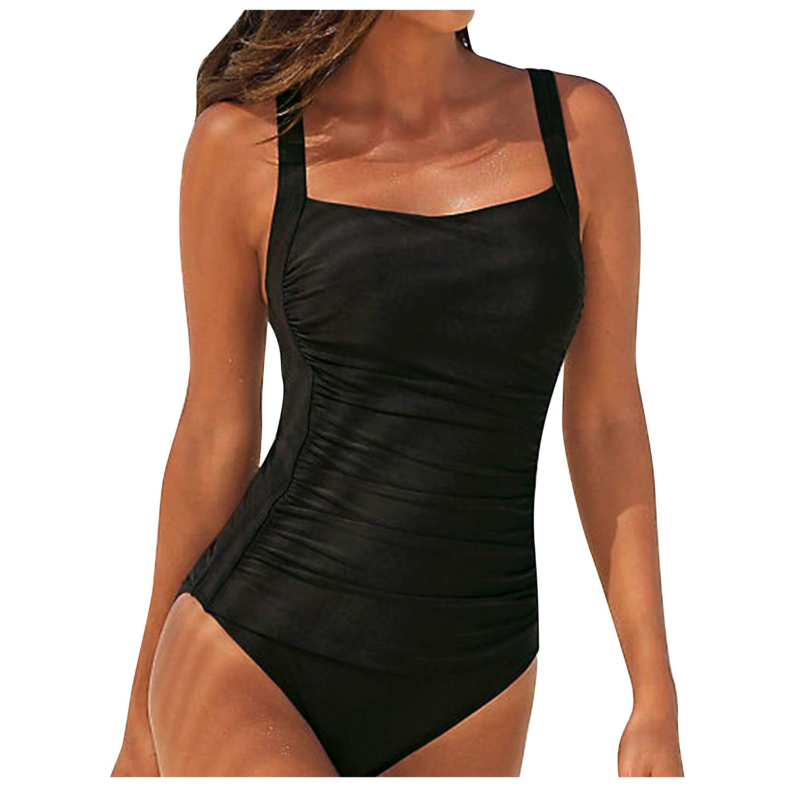uxxnjfg Bañador Mujer Natacion Traje de Baño Sexy Verano Reductores Barriga Swimsuit Color Sólido Bañador Brasileño Bañadores Moldeador Playa Arena Swimwear
