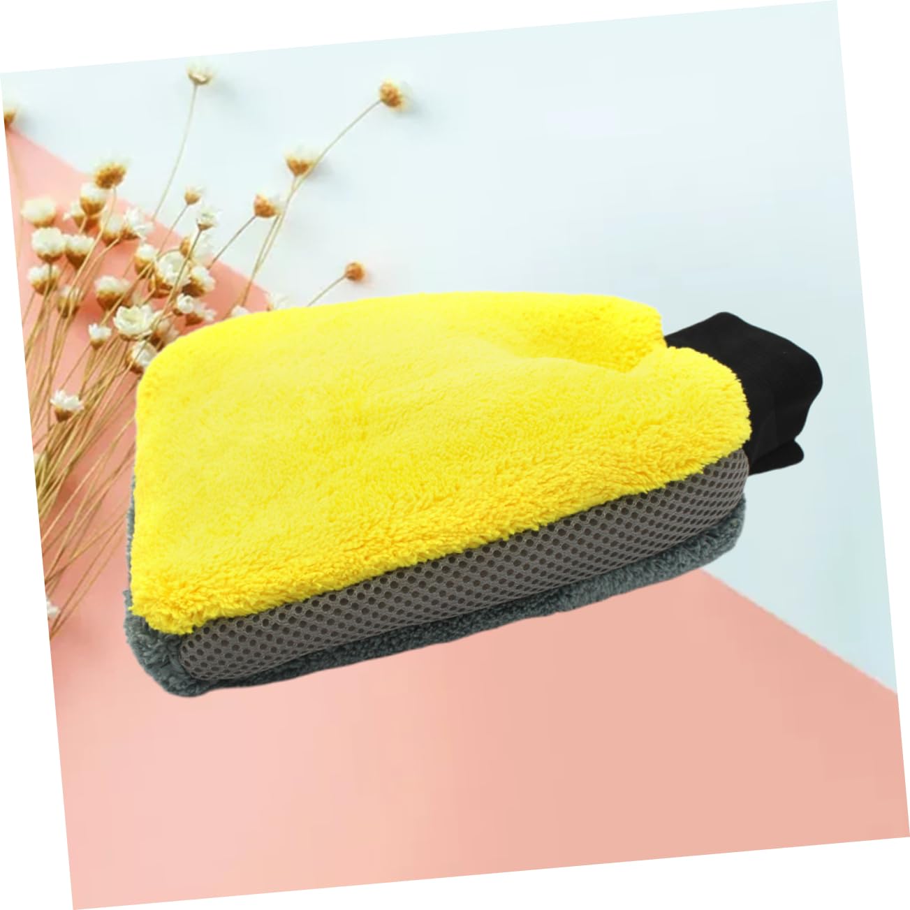 GLEAVI 2piezas Guantes De Lavado De Autos Impermeables De Microfibra Doble Cara Diseño Práctico para Limpieza De Vehículos y Superficies Delicadas Guantes De Lavado para Hogar y