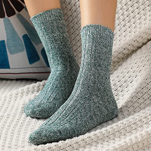 Image of Pleneal Wool Socks for Women - Womens Wool Socks Winter Warm Cozy Knit Sock for Women Men