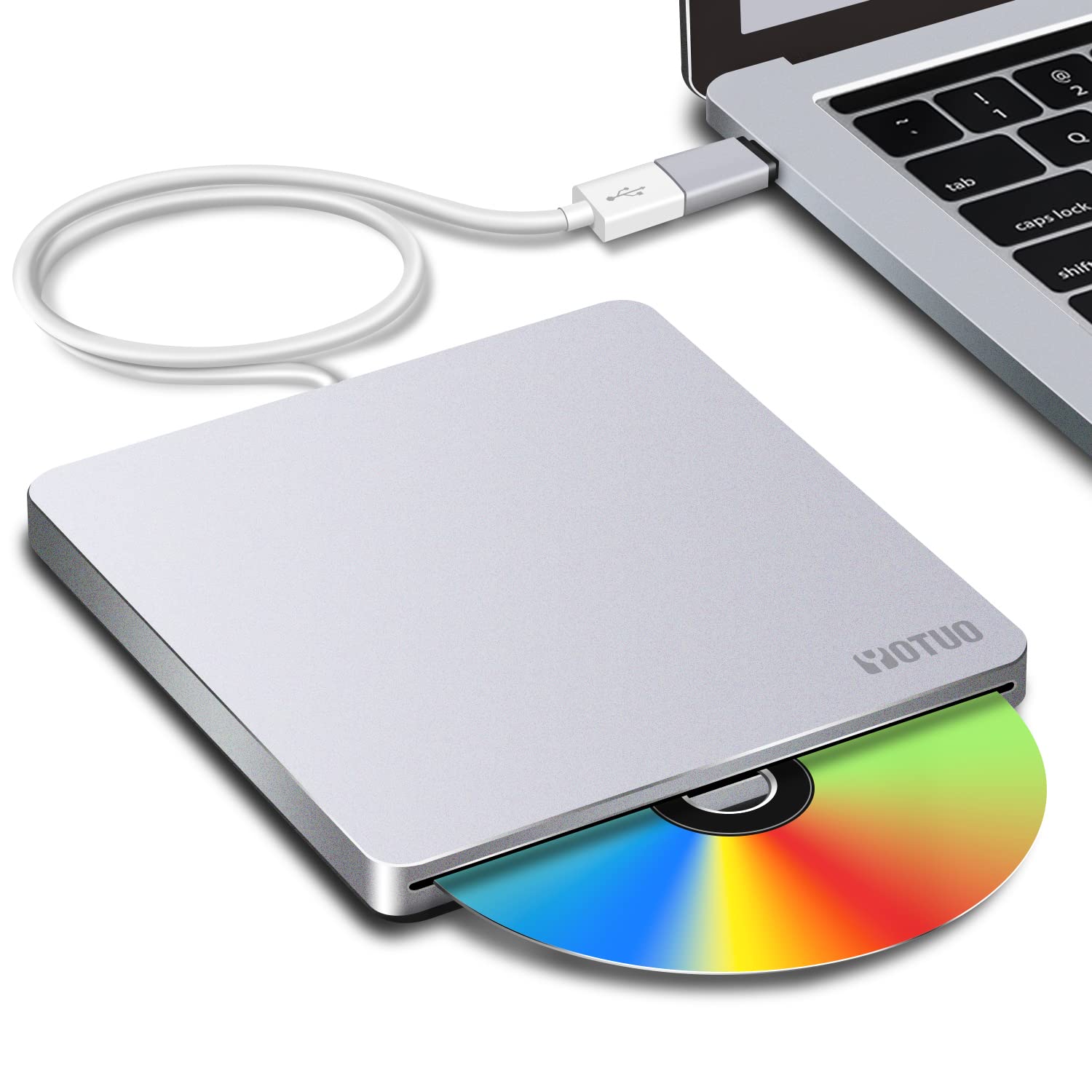 YOTUO External DVD Drive for USB 3.0 Type C, Portable DVD Write CD ...