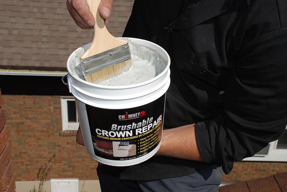 CHIMNEYRX Brushable Chimney Crown Repair, 1 Gallon
