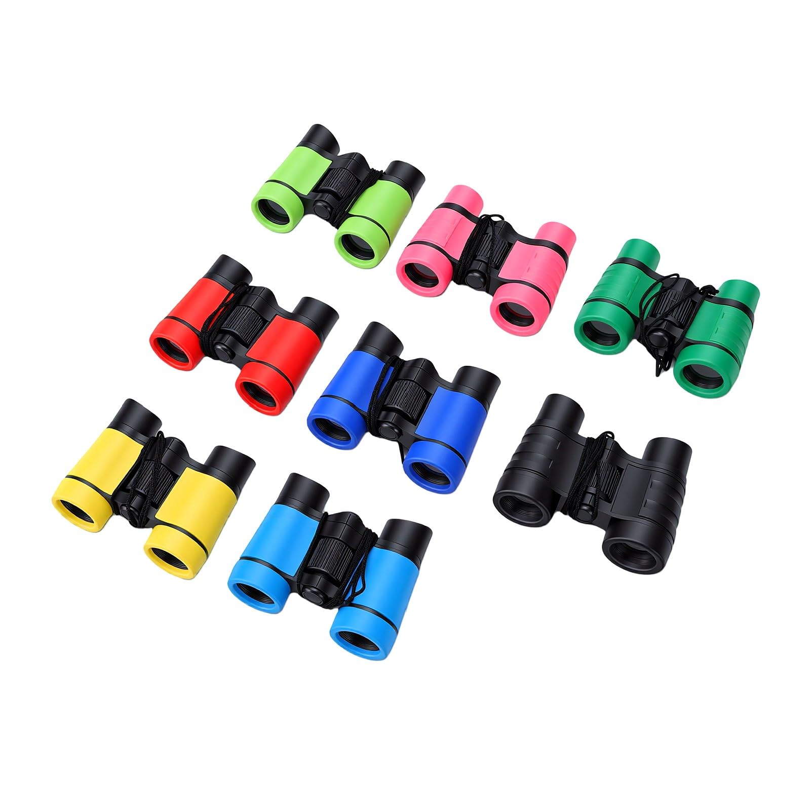 Generic Binocolo per Bambini 8 Pezzi Strumento di Osservazione Leggero e Colorato per attività di Birdwatching e Campeggio