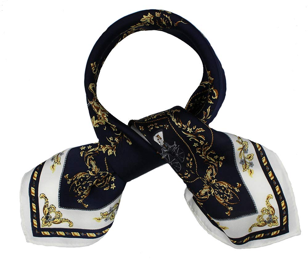 ANDANTINO100% Mulberry Silk Scarf -21” Lightweight Square Neckerchief – Breathable Digital Printed Scarves with Gift Packed