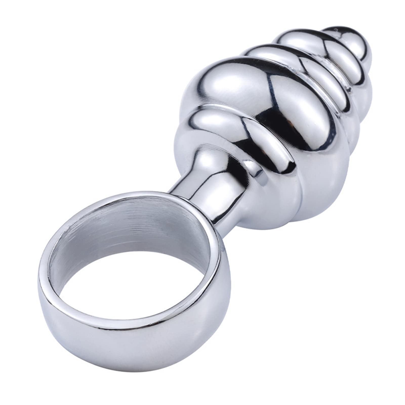 anal plug with ring Plug Anal de Aço Redondo Médio main image 1