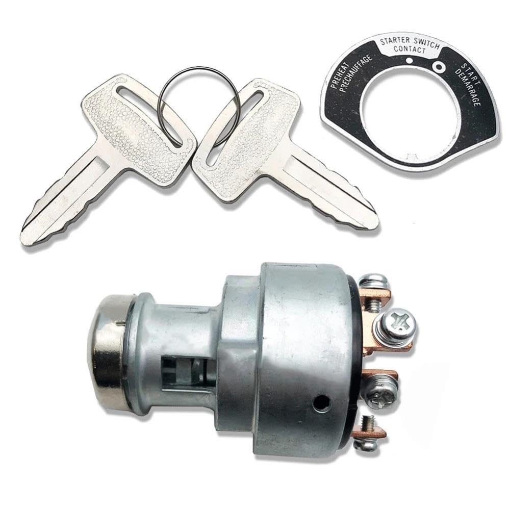 Interruptor de Encendido 66706-55120 con 2 Llaves aptas for Kubota Diesel Gas 1E013-63590 Piezas de cortacésped Repl