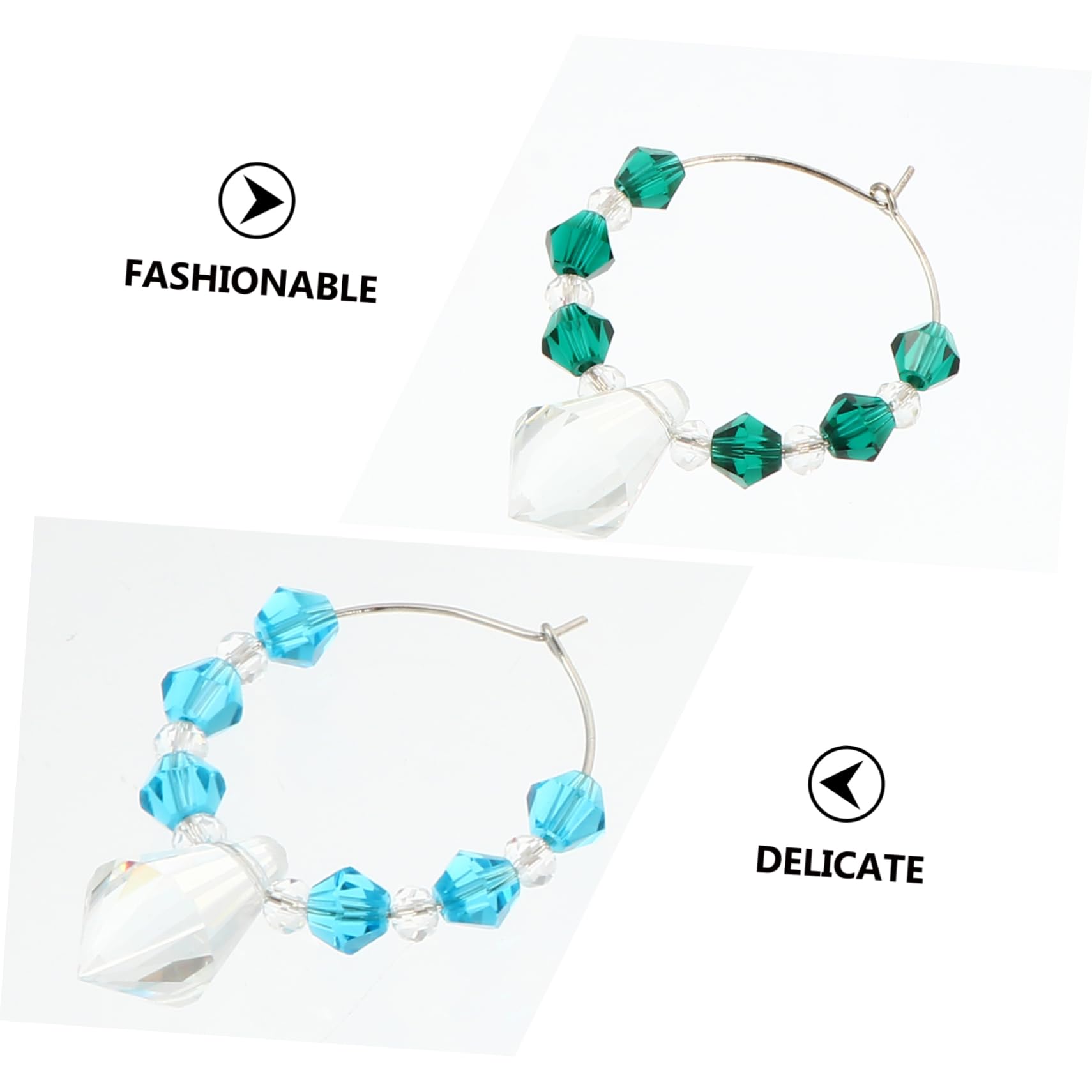 PRETYZOOM 18stücke Weinglas Charms Mit Diamant-design Bunte Beads Zur Identifikation Von Gläsern Für Partys Hochzeiten Und Feiern Praktische Weinglasmarkierer Gemischten Farben