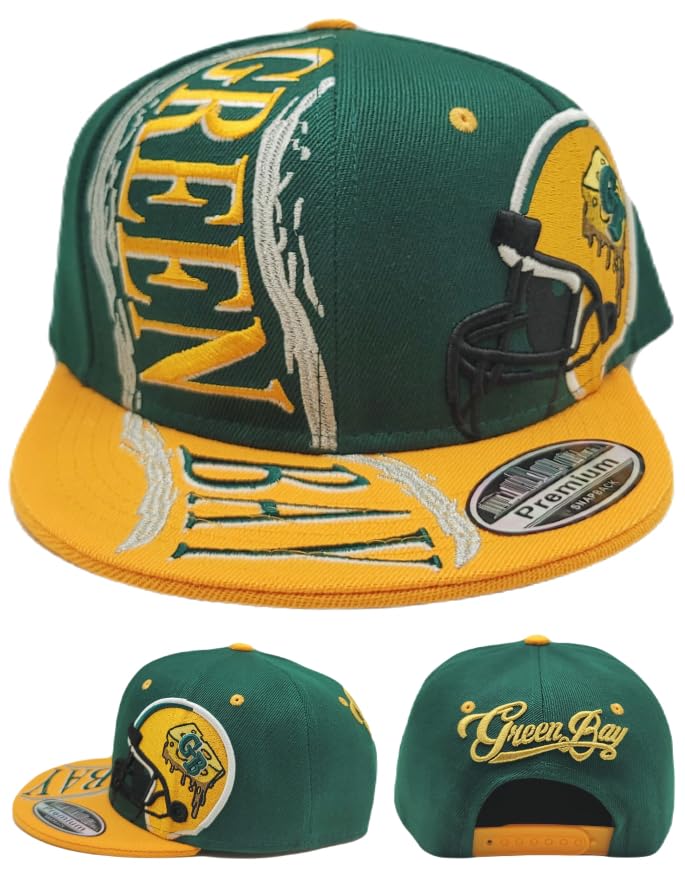 Lista de Gorra Green Bay favoritos de las personas. 44 Green Bay New Leader Basic Hurricane GB Cheesehead Green Gold Era El Snapback Gorra