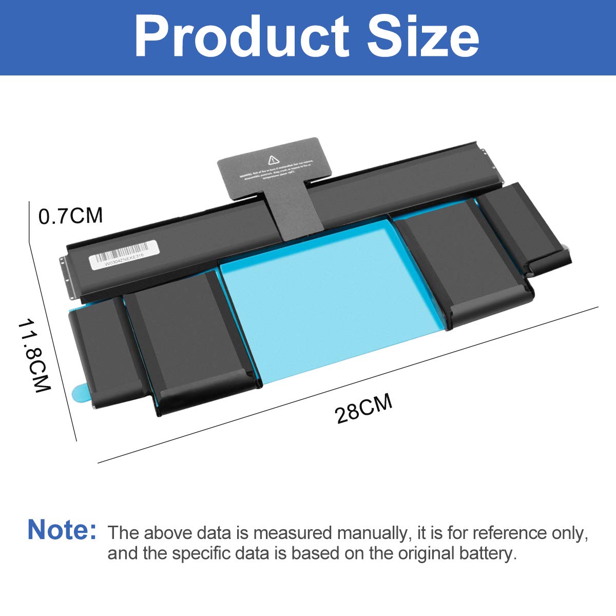Batteria Exmate Per MacBook Pro 13'' A1437 (Late 2012/Early 2013) – 6400mAh 71.74Wh, 11.21V, Con Cacciaviti Inclusi