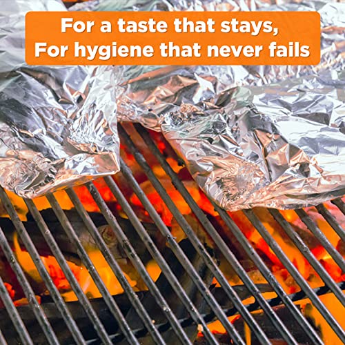 Image of House Wrap Aluminium Foil 100 Meters for Food Packing, Cooking, Baking | Super Saver Family Pack | Foil Paper for Food Wrap 11 Microns Thickness (Pack of 2)