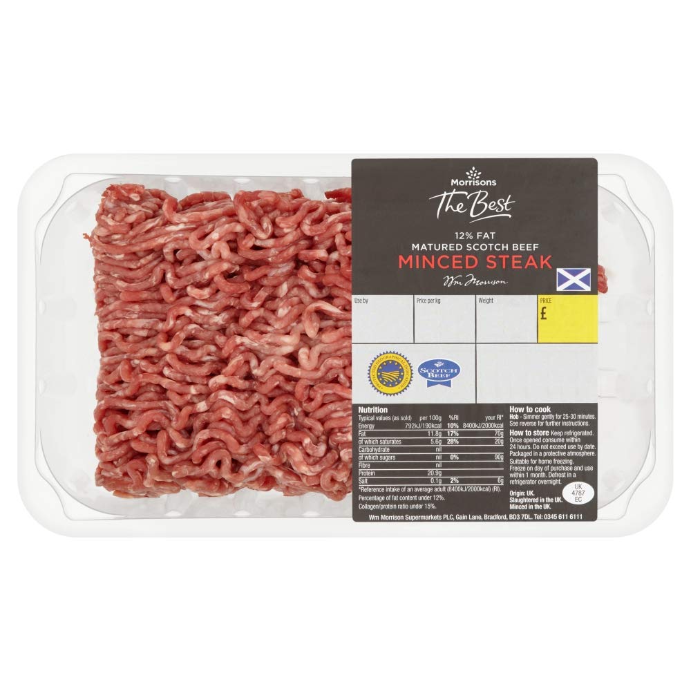 Morrisons The Best Matured Scotch Beef Mince 12 Percent Fat, 500 g