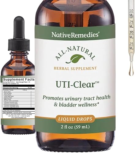Native Remedies UTI-Clear para la salud del tracto urinario y la vejiga, 2.0 fl oz