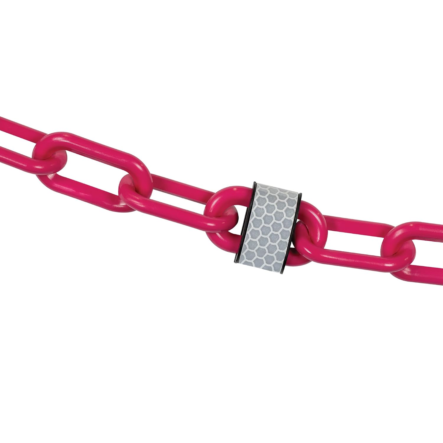 Mr. Chain Reflective Plastic Barrier Chain, Black, 2-Inch Link Diameter, 100-Foot Length (52003-100)