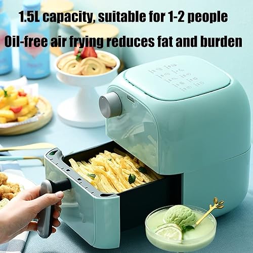 Miniatura 3 de Freidora de aire, 2 cuartos de galón, horno pequeño compacto sin aceite, apto para lavavajillas, recetas exclusivas, pantalla de vidrio templado,