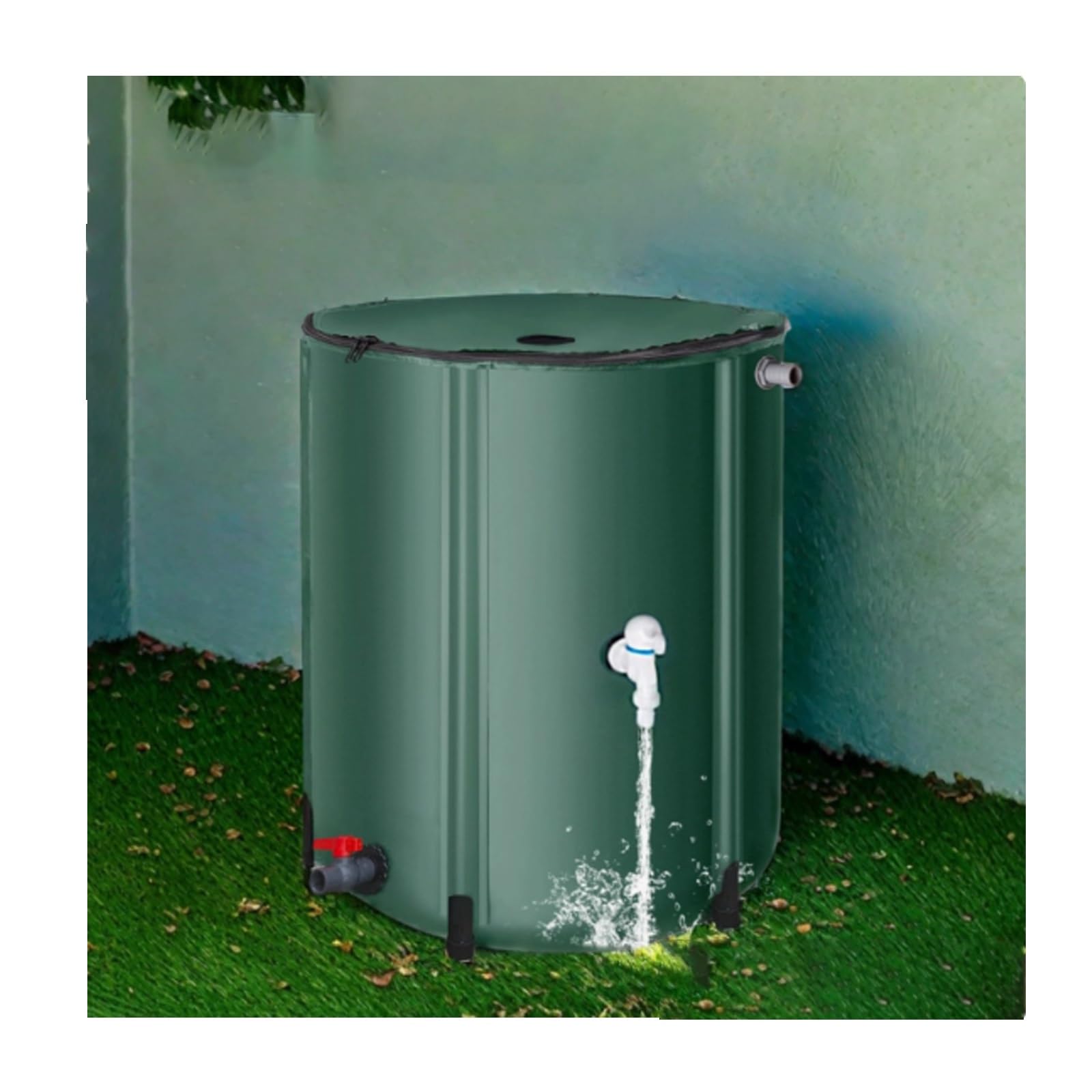 Sistema de recolección de Agua de Lluvia para Exteriores, Barril de Lluvia de 1000 l, colector de Agua para jardín, ahorrador de Agua para jardinería doméstica y riego.