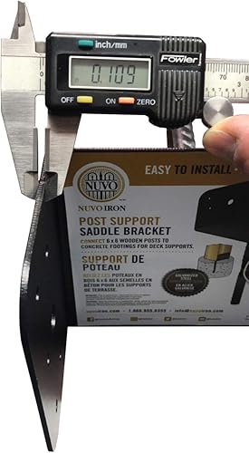 Miniatura 8 de Nuvo Iron DSB4 - Soporte decorativo de sillín negro de 4 pulgadas, 1 unidad (paquete de 2)