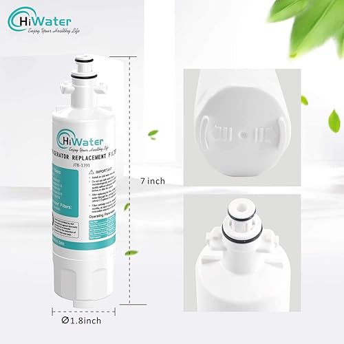 Miniatura 3 de hiwater Filtro de agua para nevera (LT700P replacememt para LG LT700P, ADQ36006101, Kenmore (469690 Frigorífico, filtros de agua (3 unidades)