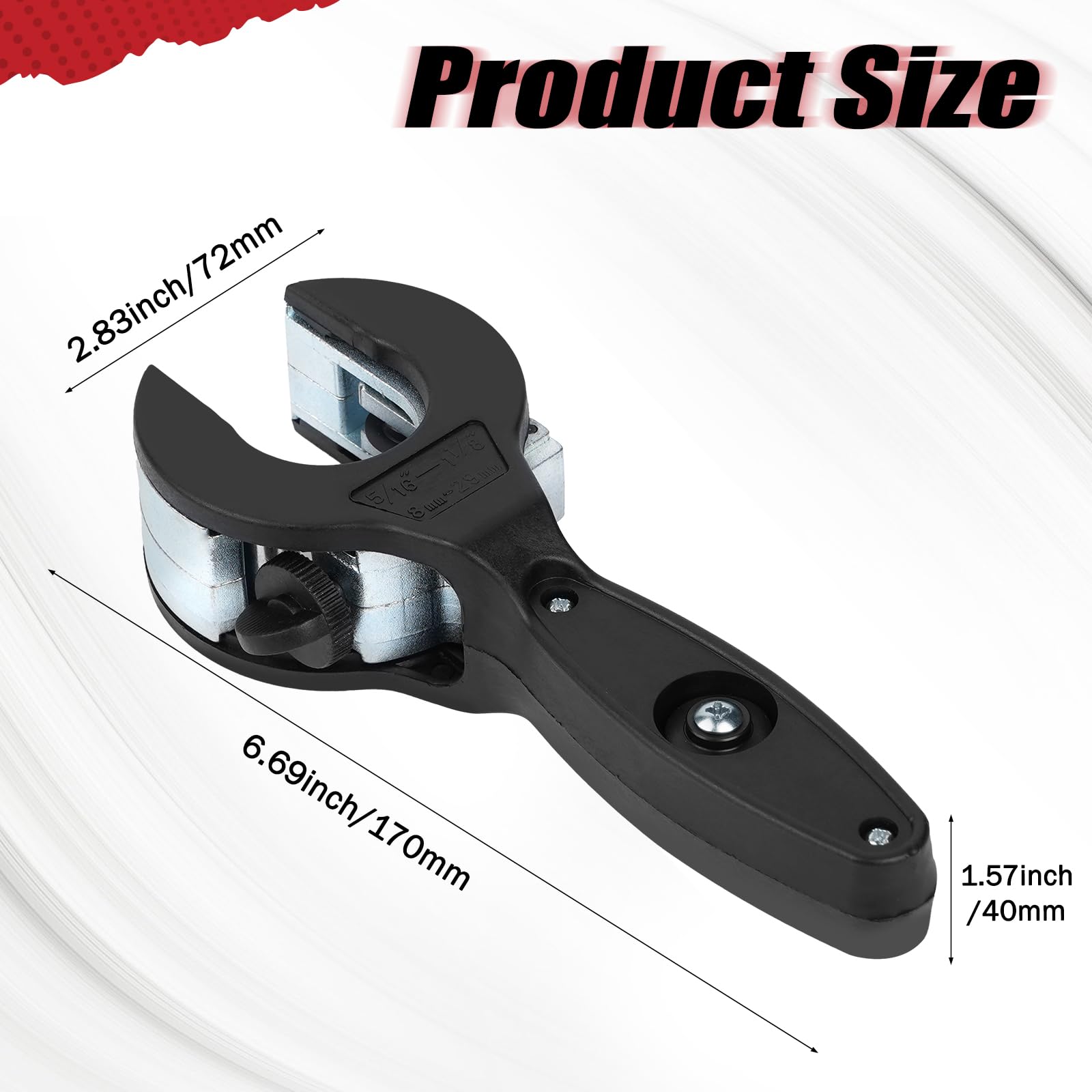 Coupe-tube à Cliquet 5/16 à 1-1/8 Pouce – Pour Cuivre, PVC, Métaux Mous – Outil Plomberie Compact