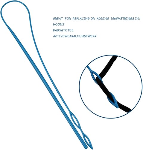 Miniatura 3 de Herramienta de enhebrador de cordón de plástico flexible, herramienta de reemplazo de cordón fácil para chaquetas, trajes de baño, pantalones,