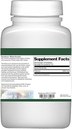 Miniatura 3 de Tribulus Terrestris Polvo (4 oz, ZIN 510656)