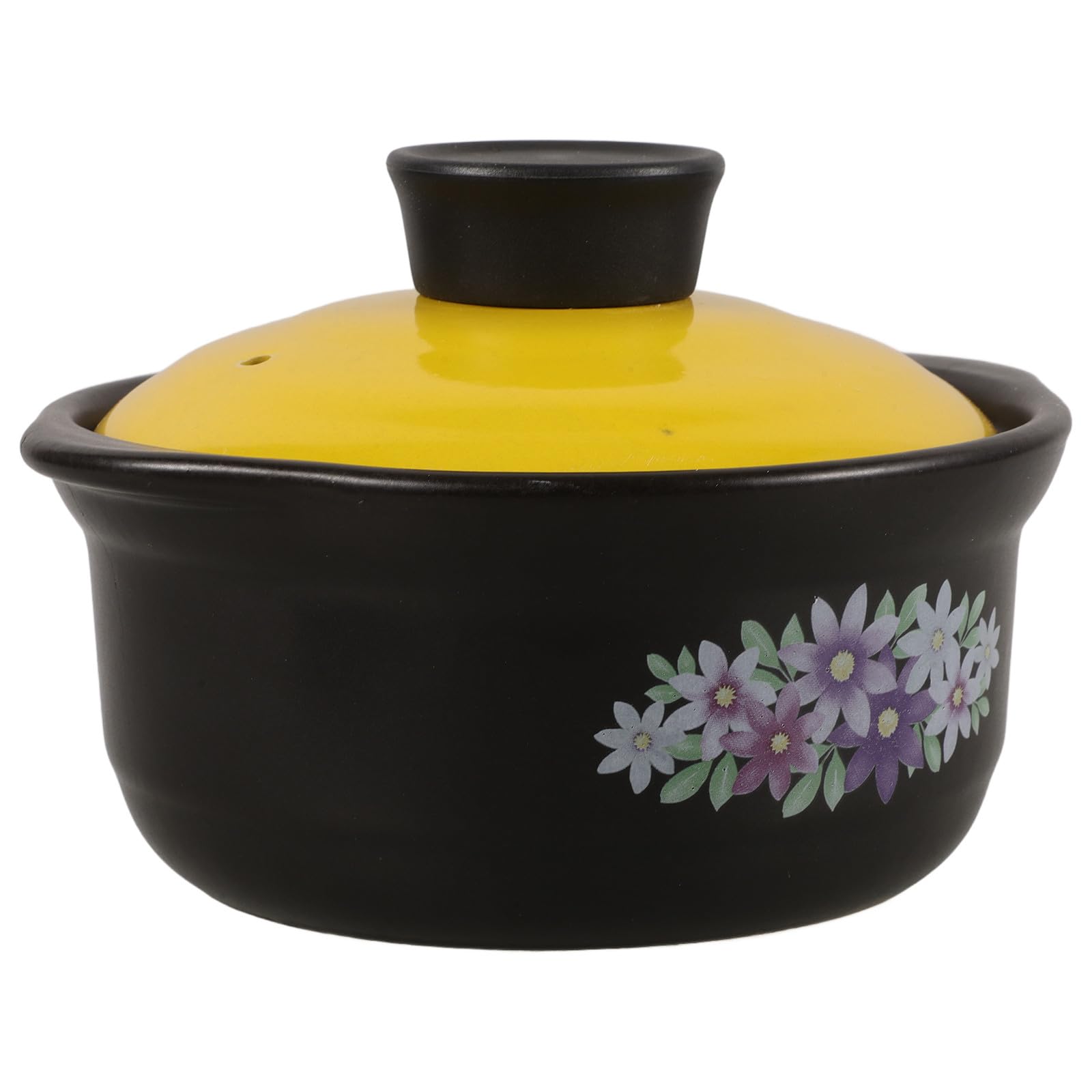 FOMIYES Olla de Barro para Guisar Comida, Cazuela Casera de 1.3 Litros, Resistente al Calor Revestimiento, Adecuado para Cocina Doméstica y Restaurantes, Cazuela Tradicional de Arcilla