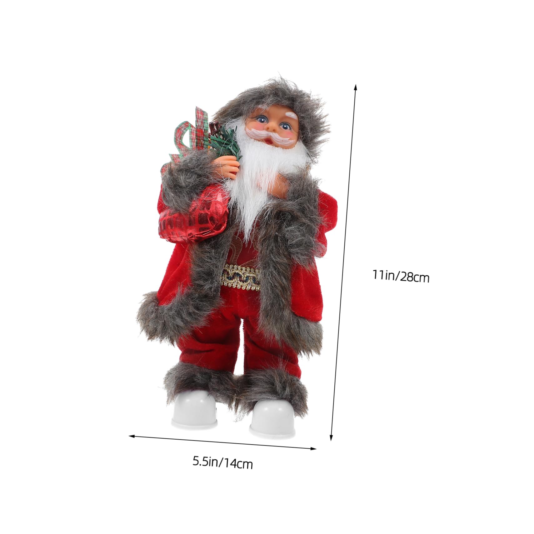 Statuina Di Babbo Natale Di Natale Elettrica in Piedi Ornamento Da Tavolo Decorazione Natalizia Per Casa