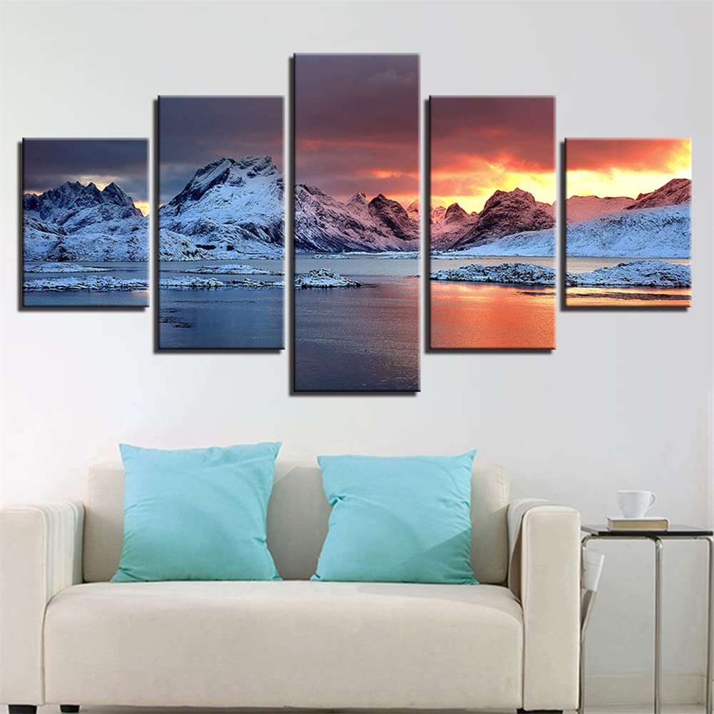 Kit completo per Diamante Pittura a mosaico fai-da-te in 5D Diamond Painting Grandi Dimensioni kit per Adulti bambini per la Decorazione Della Parete di Casa(Paesaggio)-Round drill,Size4