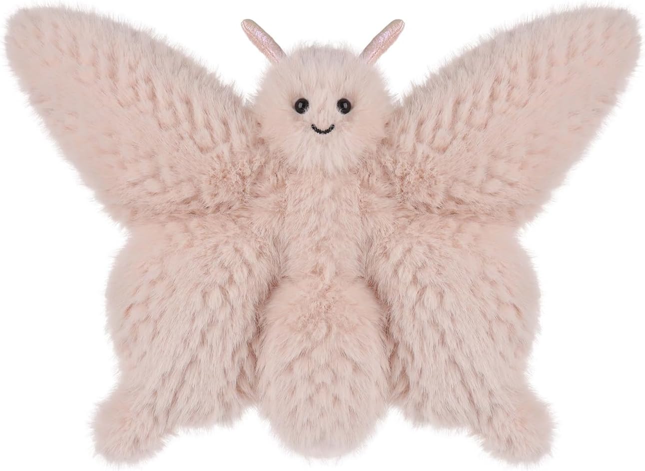 Apricot Lamb Butterfly Plush Stuffed Animals for Kids, Soft Cute Plushies Toys for Baby Girl and Boy, Fluffy Butterfly Pink