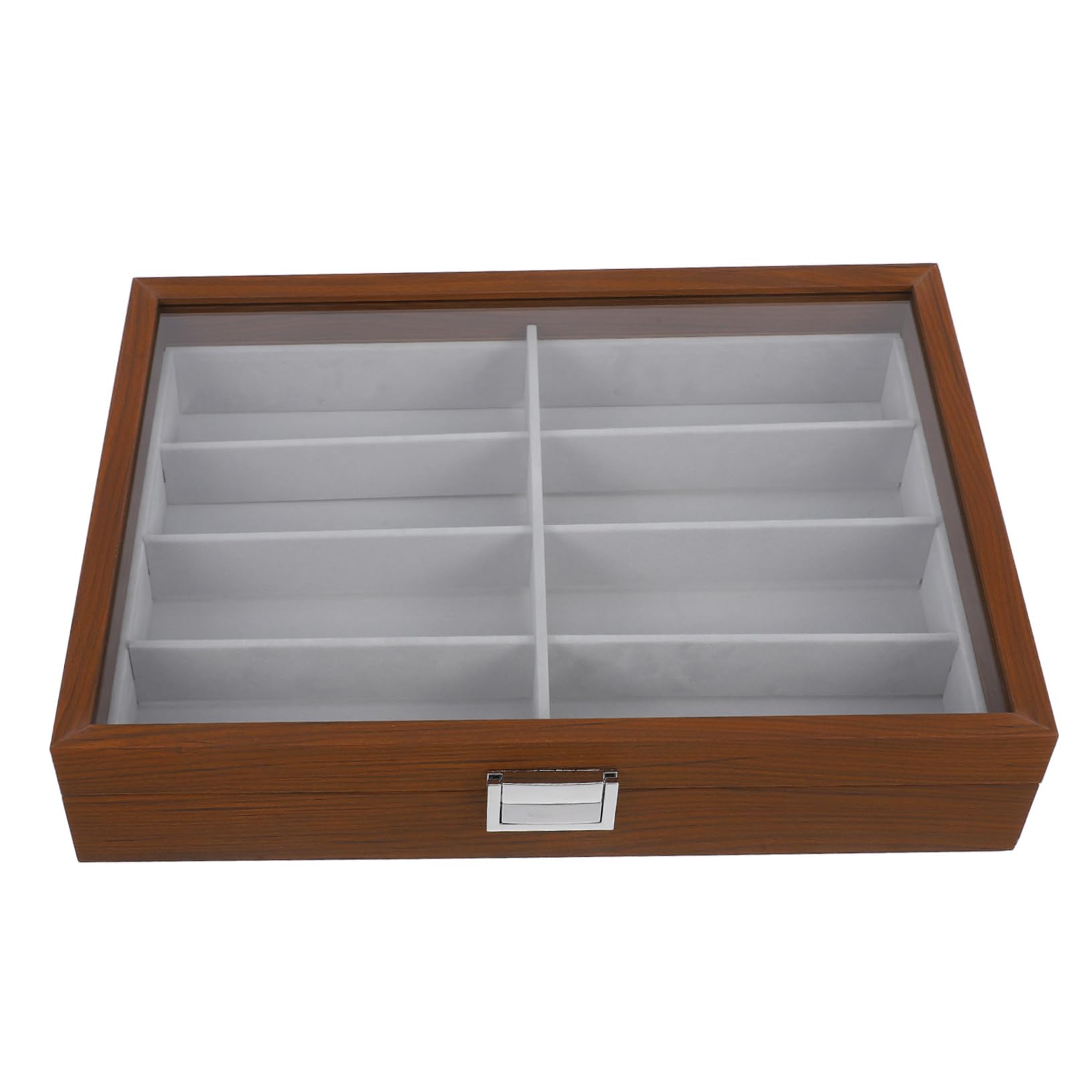 OUNONA Luksusowy Organizer Na Okulary Drewniane Etui Na Okulary Przeciwsłoneczne Z 8 Przegródkami Etui Na Okulary