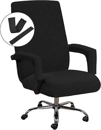 H.Versailtex - Fundas de poliéster para sillas de oficina o computadora, fundas para muebles de resistencia antideslizante, elasticadas, gruesas y