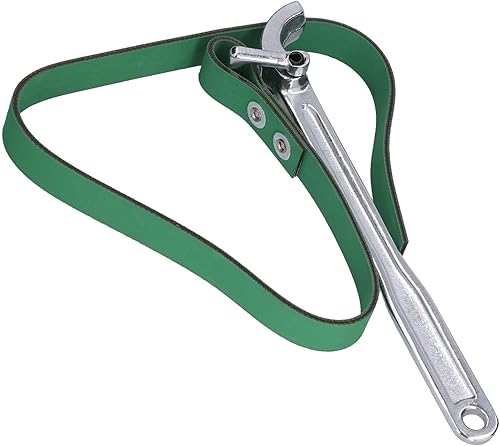 Agatige Llave de cinturón, llave de correa de 11.2 pulgadas, llave de apertura de correa de filtro de aceite multiusos con correa ajustable de