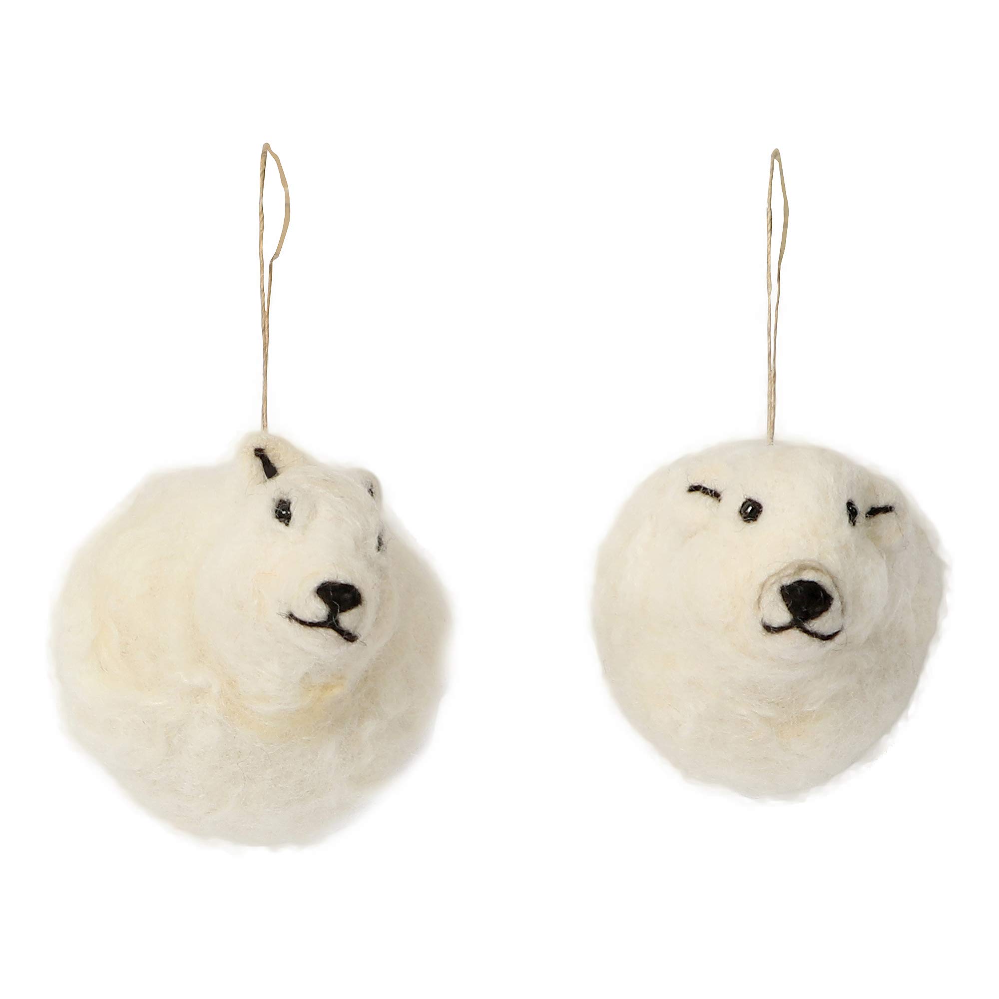 Ours et renard en feutre pour décoration de Noël chaleureuse