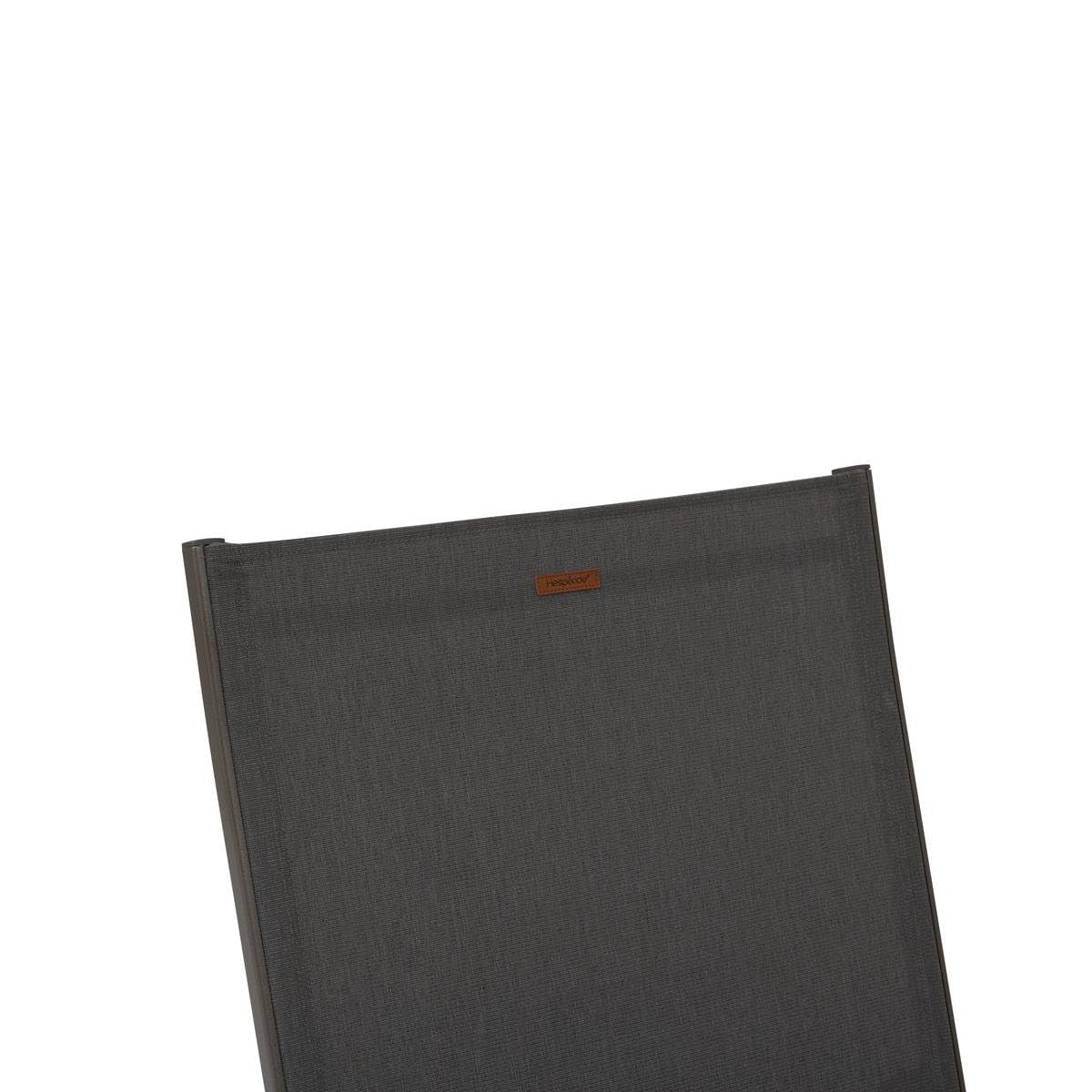 HESPERIDE - Transat Inclinable Jimani Anthracite et Graphite 2 Roues Anti-Rouille 4 Positions Mobilier Détente pour Jardin, Terrasse, Balcon, Patio