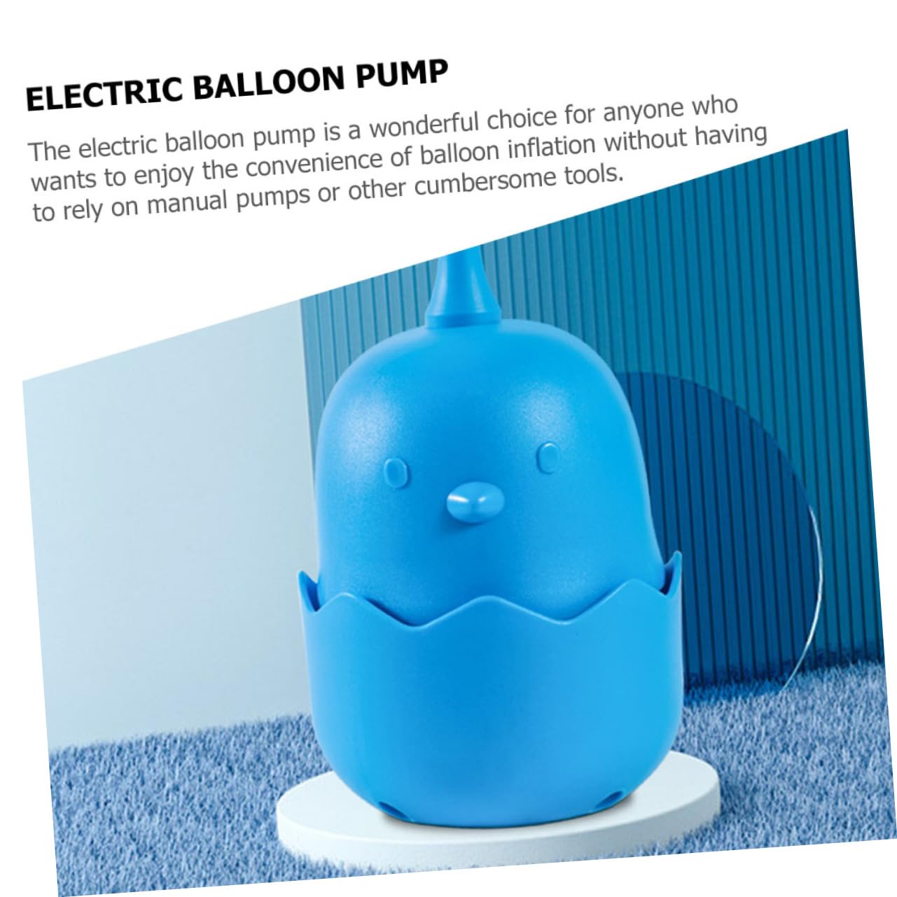 UKCOCO Bomba de Globo Eléctrica para Inflar Globos con Diseño Ergonómico y Capacidad de 2085 L/, Material Pp y Potencia de 400w para Fiestas