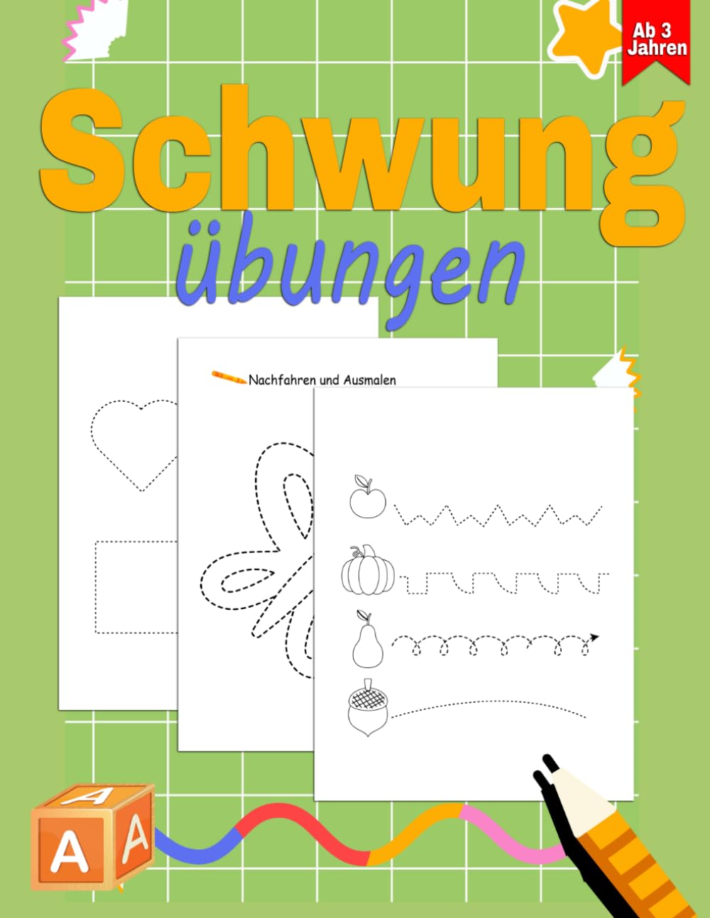 Schwungübungen Ab 3 Jahren: Die Ideale Vorbereitung auf den Kindergarten | Förderung der Feinmotorik-Konzentration und Hand-Augen-Koordination.
