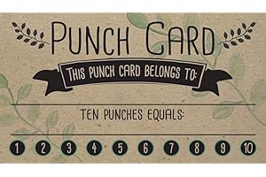 Punch Card Bonanza: 50 Cards for Small Business Punch Rewards