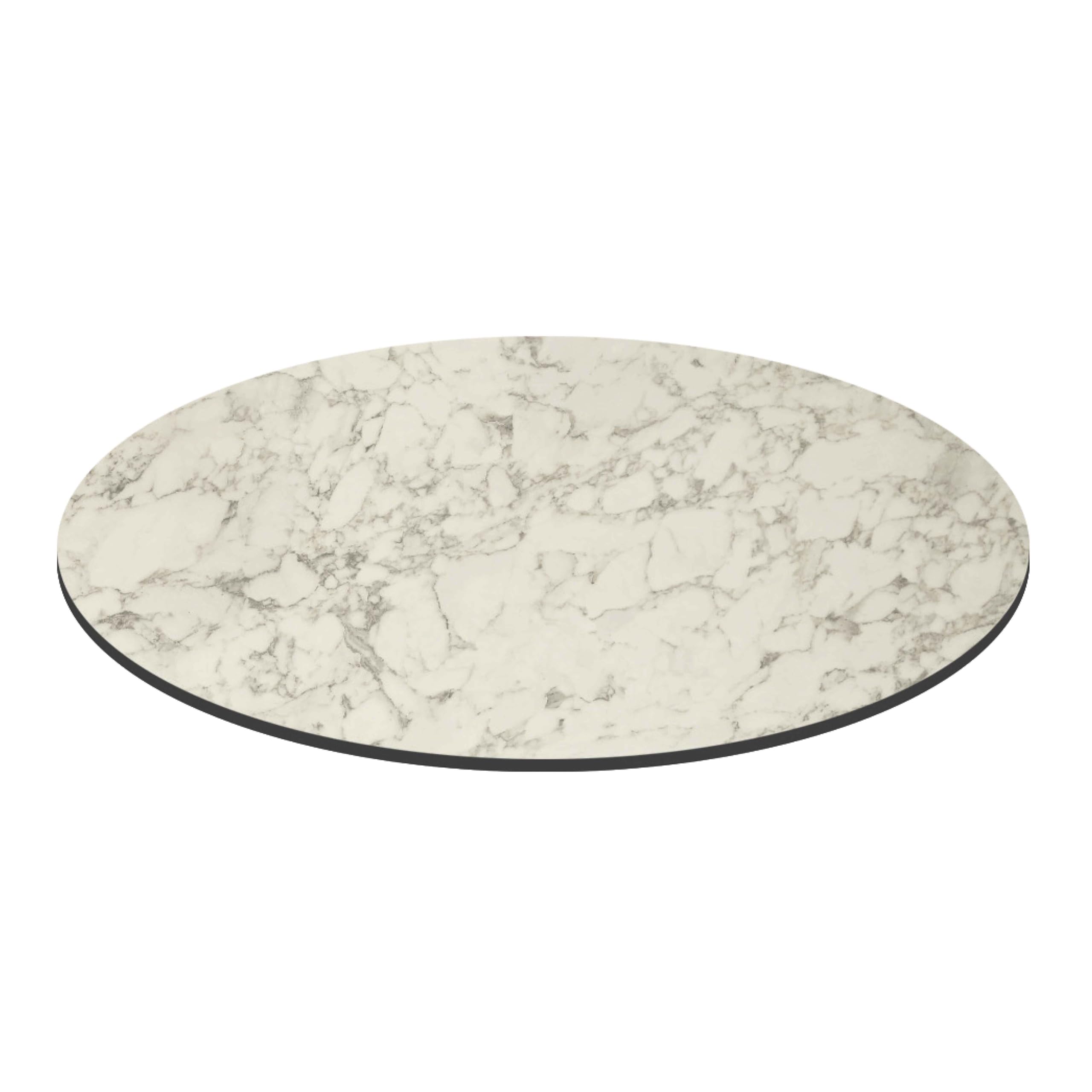 Oviala Plateau de Table Ronde 60 cm 4 Places marbre