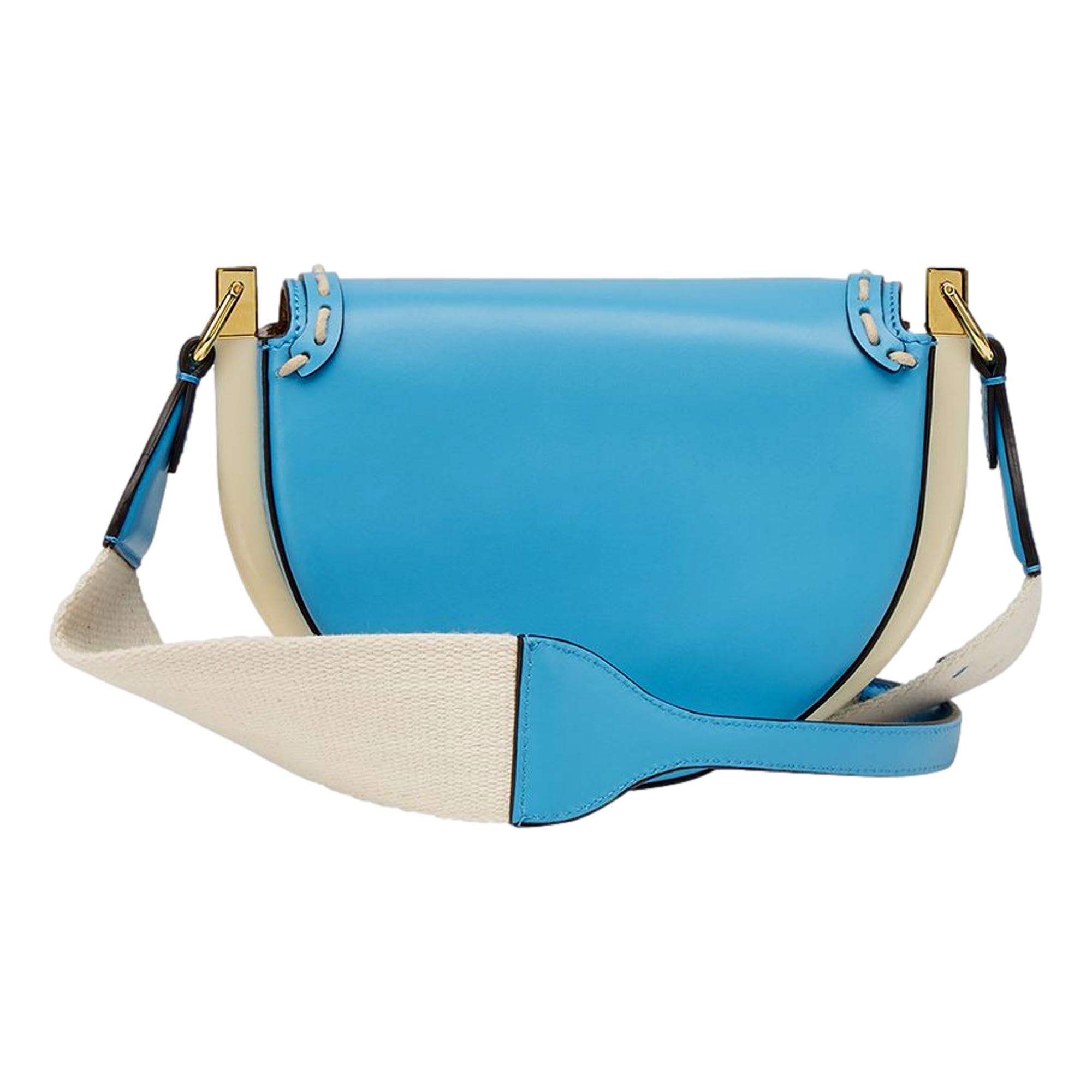 FENDI Moonlight Cyber Blue - Bolso bandolera de piel