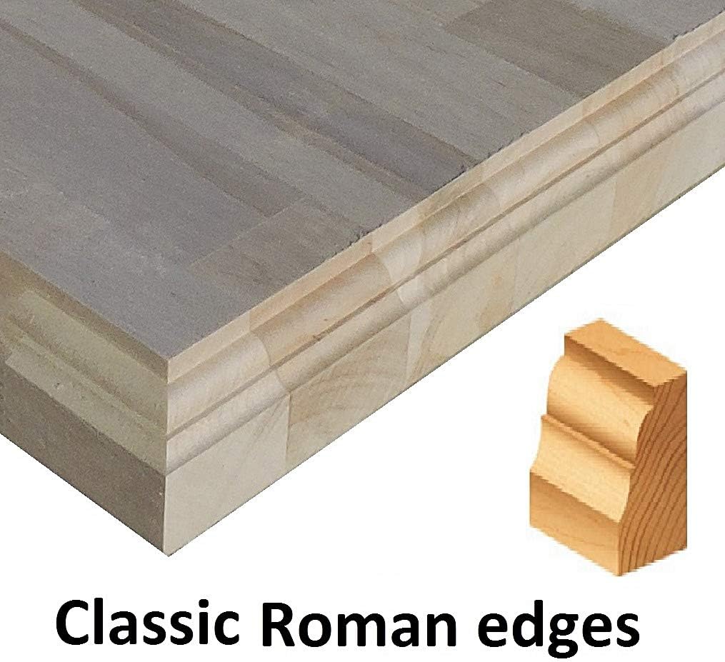 Allwood 1.5" x 18" x 72" Birch Table/Counter/Island Top ** see all Edge options ** (Classic Roman edges)