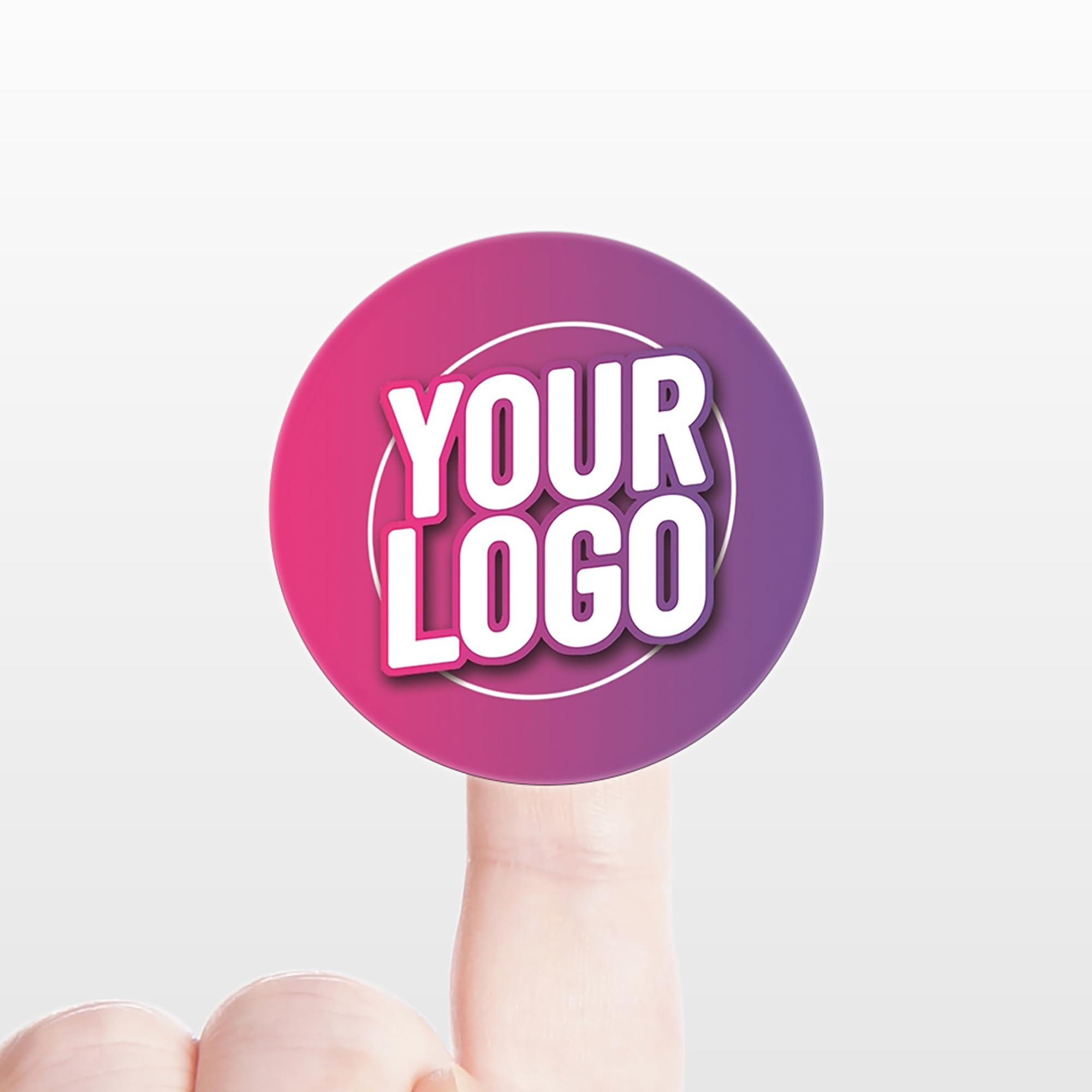 Personalised 45mm Round Stickers - Custom Business Logo Labels - Circle Label Stickers for Company Branding - Packaging - Thank You Seals (High Gloss, 120 Labels (5 Sheets))