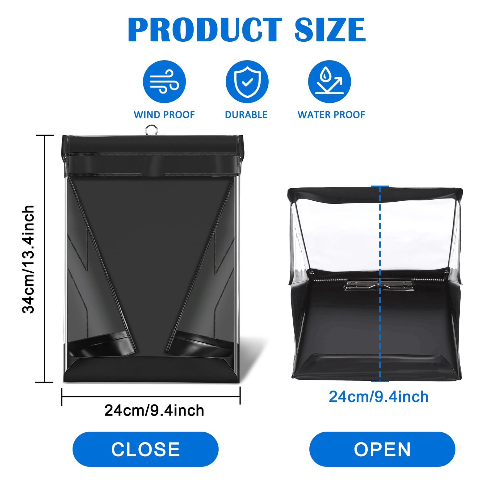 XHDA Waterproof Clipboard A4, Outdoor Waterproof Clipboard with Transparent PVC Screen to Protect Documents from Rain - Image 2