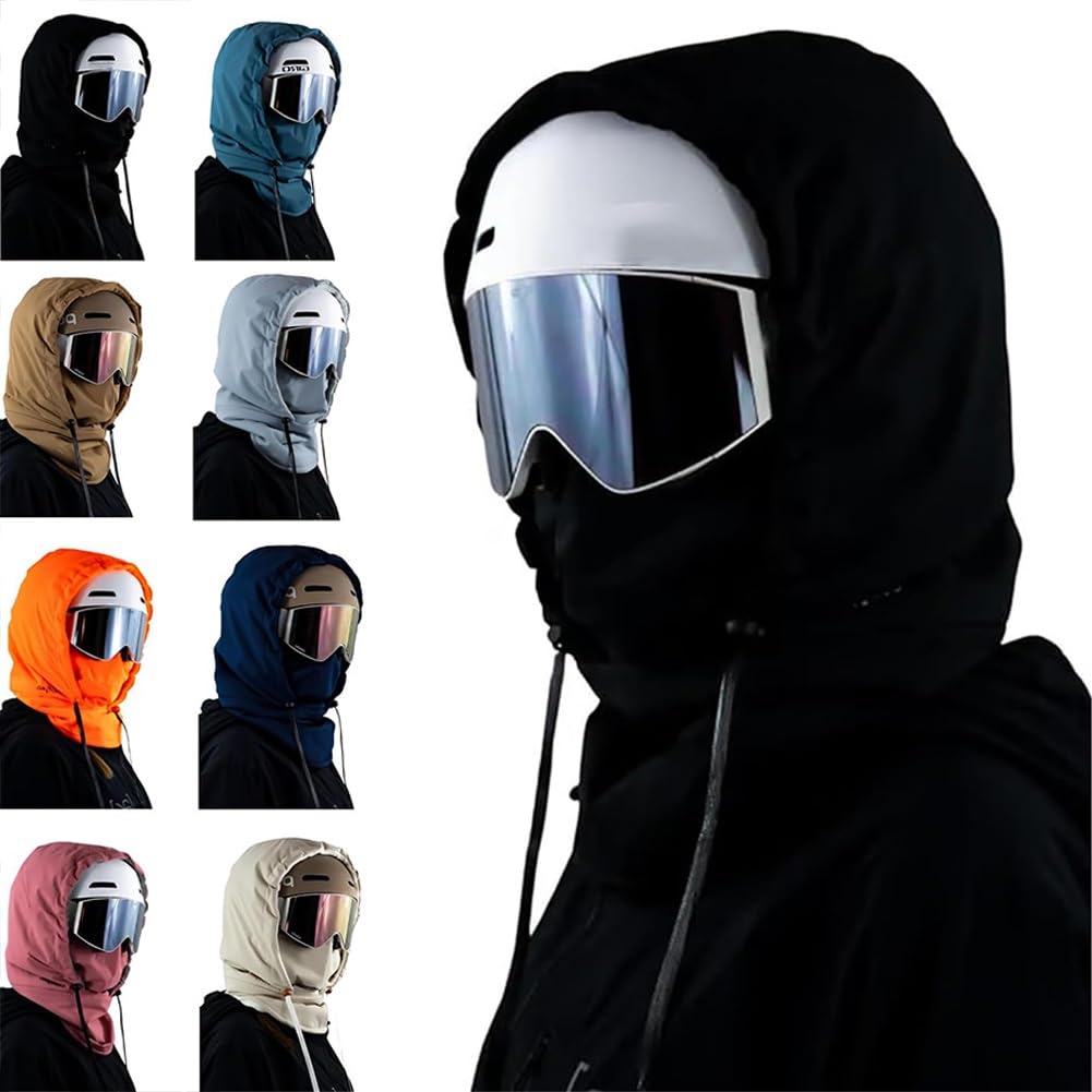 Waterproof Fleece-Lined Hood for Skiing Winter Balaclava Hat Snowboarding Winter Ski Cycling Face Mask Men Women