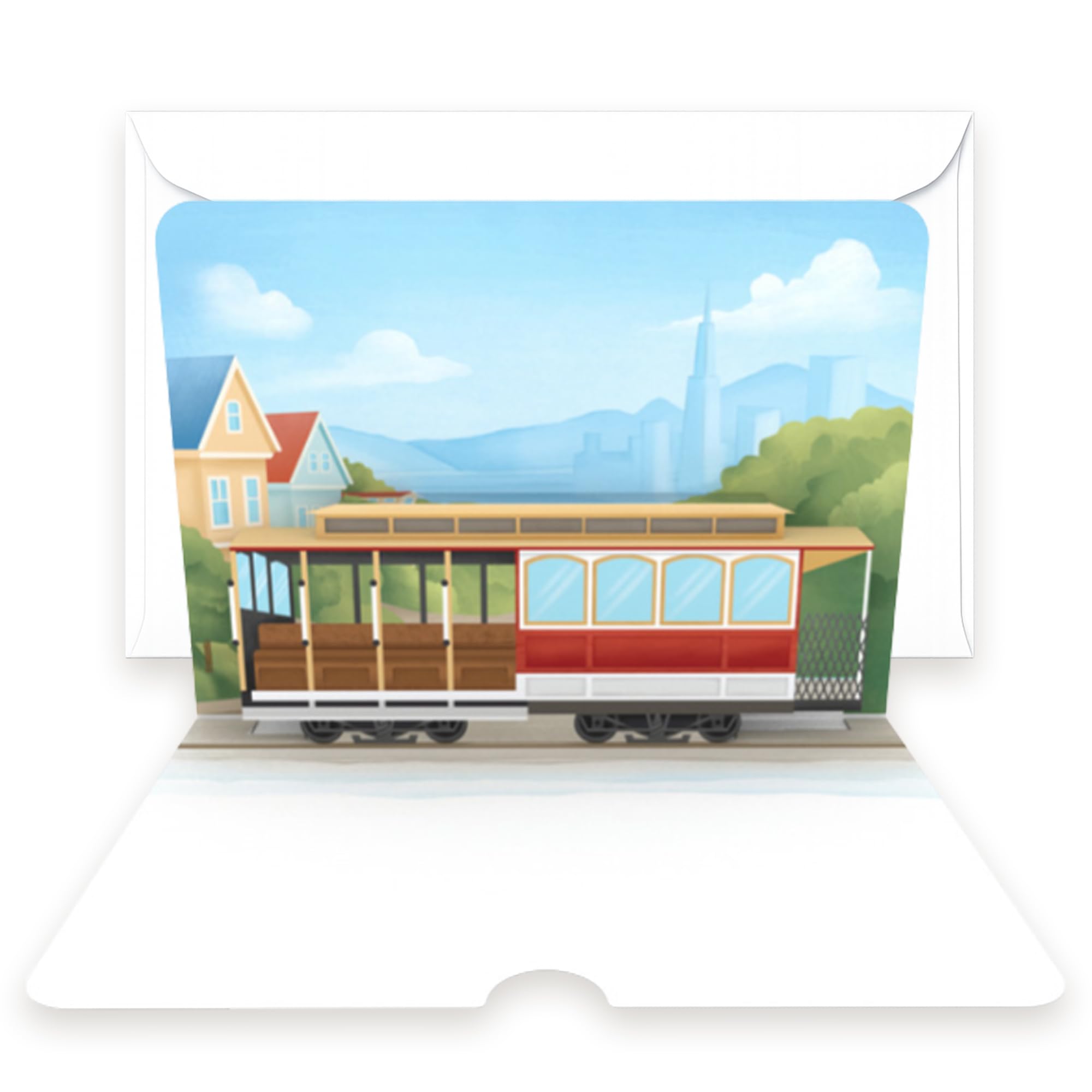 Pop-Up Card Toronto Tram - 3D Voucher Card & Gift Packaging for Canada Travel & City Trip, Travel Voucher for Men, Women & Couples, Holiday Card & Money Gift North America